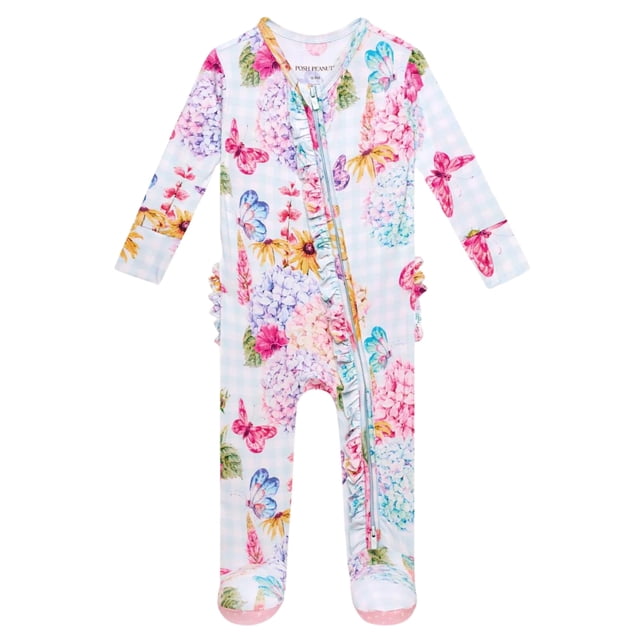 Pijama Footie Posh Peanut para bebés y niñas, viscosa y bambú