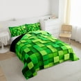 thumbnail image 3 of Homewish Gradient Plaid Grid 3 Pieces Queen Comforter Set For Boys Girls,Futuristic Cubes Ultra Soft Bedding Sets,Abstract Geometric Bedding Comforter Set,Super Cozy Room Decor,Reversible, 3 of 8