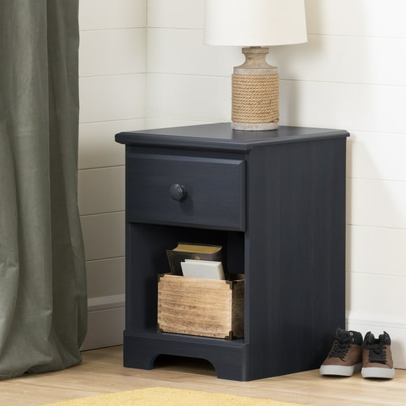 South Shore Summer Breeze 1-Drawer Nightstand for Child, in Blueberry
