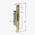 thumbnail image 2 of Sliding Glass Door Replacement Mortise Lock with Adapter Plate, 4-5/8” Screw Holes, 45 Degree Keyway- Fix and Repair Glass Door Mortise Locking Mechanism, 2 of 6