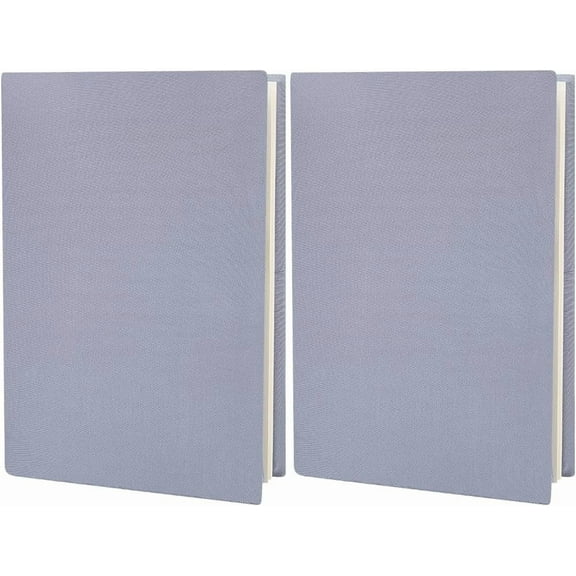 2Pcs Book Sleeve Cover Stretchable 7 x 13in Notebook Wrap Sleeve Up to 7 x 9in Rectangle Cloth Elastic Grey Fabric Reusable Washable Protective Covers for Hardcover Books Paperback Textbook