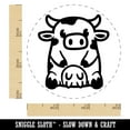 thumbnail image 2 of Cute Spotted Cow Sitting Rubber Stamp for Scrapbooking Crafting Stamping - Small 3/4 Inch, 2 of 7