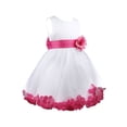 thumbnail image 2 of iEFiEL Infant Baby Girls Satin Bowknot Flower Girl Dress Petals Tulle Wedding Pageant Dress, 2 of 3