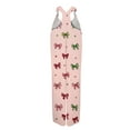 thumbnail image 3 of Women's Summer Overalls with Christmas Print - Vintage Jumpsuit (Non-Adjustable Straps), Pink, Size XXXL, 3 of 4