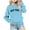 Light Blue, variant on Odeerbi Toddler Boys Girls Crewneck Sweatshirts Pullover Sweatshirts 1-12 Years Children's Round Neck Long Sleeve Printed Sweatshirt Gray