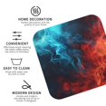 thumbnail image 3 of Zufioo Red And Blue Fire Print Leather Coaster Set, Decorative PVC Coasters 4-pack - Scald and Stain-resistant, Suitable for Home, Cafes, Restaurants-Square, 3 of 6
