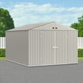 thumbnail image 3 of Arrow Elite 10 x 12 x 8 ft Cool Grey Steel Storage Shed, 3 of 17