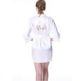 thumbnail image 3 of Mr & Mrs Right Bride Satin Kimono Robes for Women Wedding Party,Glitter Printed Bride ,White, 3 of 4