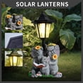 thumbnail image 2 of Outdoor Elephant Family Garden Statue with Solar Powered Lantern Decorative Resin Figurine for Yard Patio Lawn Pathway Decor, 2 of 6
