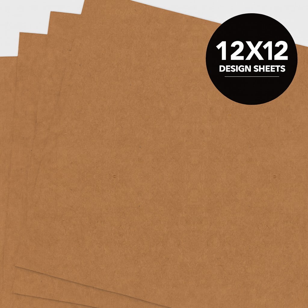 Roobee by Mara-mi Brown Kraft Cardstock, 12"x12", 200 GSM, 30 Sheets for Crafts and Scrapbooking