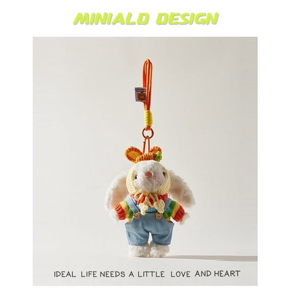 Adorable Rabbit Doll Keychain Bag Charm Handmade Toy for Kids and Collectors
