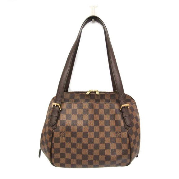 Pre-Owned Louis Vuitton Damier Belem MM N51174 Women's Shoulder Bag Brown,Ebene