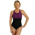 thumbnail image 6 of Sporti Textured Chlorine Resistant One Piece Slimsuit, High Cut, Soft Cup (Women’s), 6 of 12