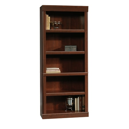 Sauder Heritage Hill 5 Shelf Library Bookcase Classic Cherry