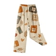 thumbnail image 6 of Trgacdwlo Women's Halloween Fleece Pajama Pants Funny Pumpkin Graphic Pajama Pants Fuzzy Spooky Season Fall Winter Warm Womens Sleep Pants, 6 of 6