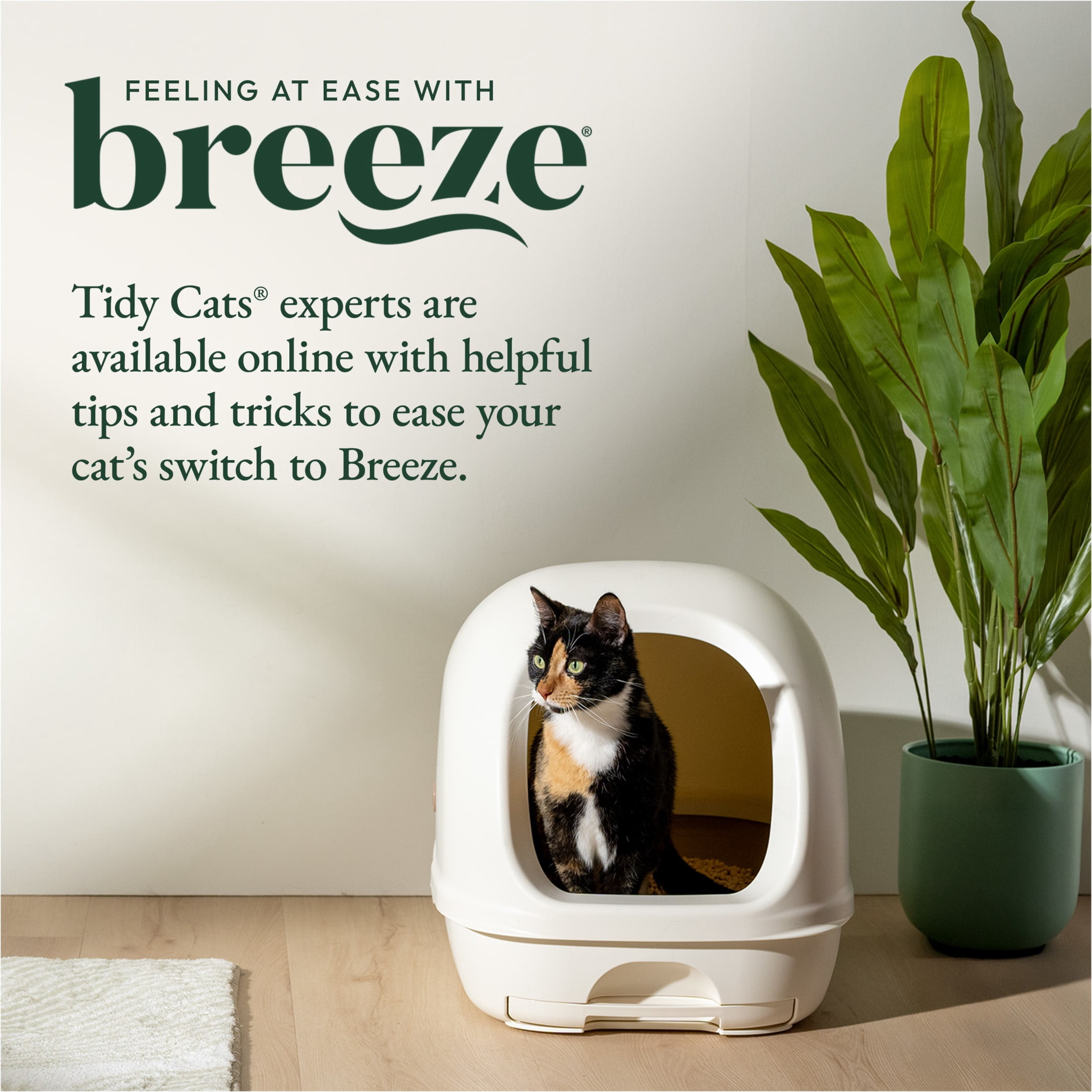 Purina Tidy Cats Breeze Covered Cat Litter Box System Kit with Pellet Cat Litter, Hooded Litter Box, and Litter Box Pads