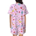 thumbnail image 3 of Lsque Sanrio Women's Short-Sleeved Pajama Set - 2 Piece Soft and Lightweight Sleepwear Set-XX-Large, 3 of 9
