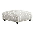 thumbnail image 2 of Furniture of America Contemporary Woven Fabric Torrey Ottoman, Blue Gray, 2 of 3
