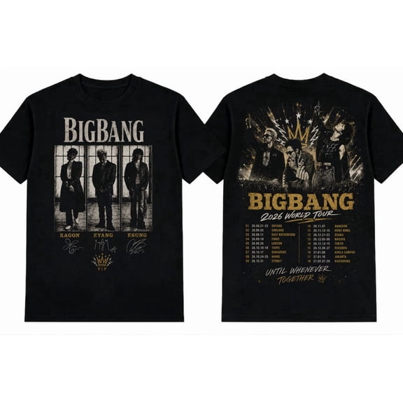 Vintage BB 2026 World Tour Graphic T-Shirt - K-Pop Concert Merch Streetwear