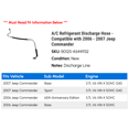 thumbnail image 2 of A/C Discharge Hose - Compatible with 2006 - 2007 Jeep Commander, 2 of 2
