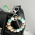 thumbnail image 4 of Fashionable Highlands Cow Wristlet Keychain Cattle Elk Silicone Beaded Tassels Keyring Pendant Charm for Everyday Use, 4 of 8