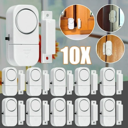 10 Pack Wireless Home Door Window Entry Burglar Security Alarm Magnetic (Best Security For Windows 10)