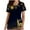 Navy, variant on Luxalzxs Women's Christmas Scrub Tops Cute Print Short Sleeve V-Neck Shirts Anti Wrinkle Nursing Uniform Holiday Tops
