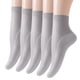 thumbnail image 2 of 5 pares de calcetines tobilleros antideslizantes de algodón con estampado liso para mujer: diseño invisible y transpirable, talla única para la mayoría de adultos., 2 of 7