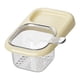 thumbnail image 4 of Colador de desagüe para fregadero de cocina, cesta de esquina con ventosa para recoger residuos con práctico inserto extraíble para una fácil limpieza Beige, 4 of 8