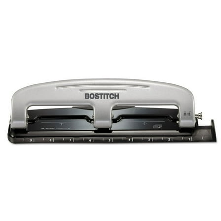 Bostitch Three-Hole Punch  Silver/Black (2101)