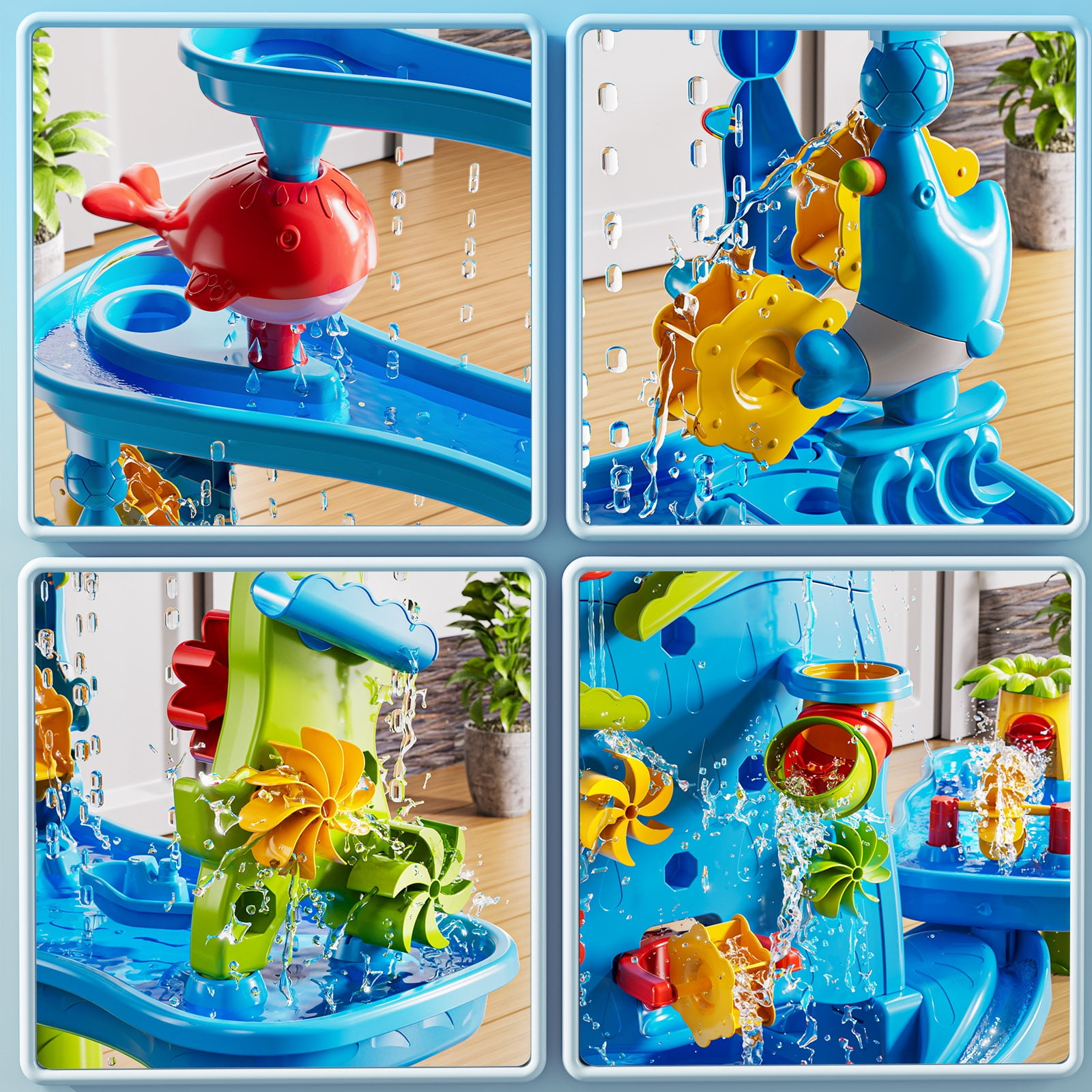 Dinosaur Planet Water Table for Toddlers, Upgrade Sand and Water Play Toys for Toddlers Kids, Activity Sensory Tables Outside Beach Toys for Toddler Boys Girls Age 1-3-5 Gift (Random  Color)