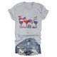 thumbnail image 4 of Fiudx Tops para Mujer Tops con Estampado de Moda para Mujer, Blusa de Manga Corta, Camisetas Divertidas con Cuello Redondo, 4 of 4