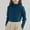 Blue, variant on Girl's Mock Turtleneck Sweater Ribbed Knit Long Sleeve Pullover Soft Stretch Slim Fitted Top