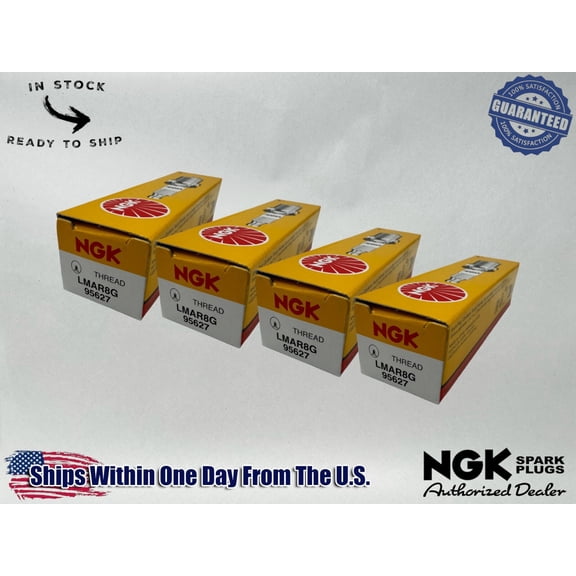 NGK Genuine OEM Authentic Spark Plugs LMAR8G - 4 PACK