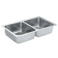 thumbnail image 2 of Moen G18211 1800 Series 18 Gauge Double Bowl Undermount Kitchen Sink, Stainless Steel, 2 of 2