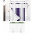 thumbnail image 7 of No Hook Shower Curtains, Purple White Ombre Standard Bathtub Curtains with Snap in Liner, Retro Rustic Minimalist Abstract Art Waterproof Washable Fabric Bathroom Shower Curtain Sets, 72" x 72", 7 of 7
