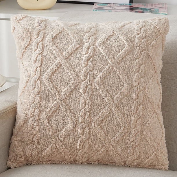 Funda de cojín de pana color sólido para sofá y cama, funda suave y duradera, estilo escandinavo moderno, 45x45 cm