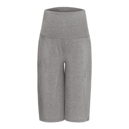 

Pregnant Gifts For First Time Mom Women Maternity Cropped Trousers Over The Belly Pregnancy Clothes Wide Leg Pants