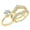 Yellow Gold, variant on Wuziwen Crown Wedding Rings Guard Enhancer Sterling Silver Rings for Women Cubic Zirconia Size 7