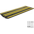 thumbnail image 1 of 33069 lbs 48 In Rubber Driveway Curb Ramp Heavy Duty Low Profile Gutter Ramp with Drainage for Cars Wheelchairs and Carts, 1 of 7
