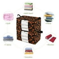 thumbnail image 5 of WOBOGO Pattern Of Black and Orange Halloween Symbols Clothes Storage 2Pack Foldable Thick Fabric Blanket Organizer Bag with Handle 24.8×16.93×16.17in, 5 of 7