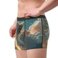 thumbnail image 3 of Bingfone Starry Sky Cloud Wolf Men's Underwear - Casual Stretch Boxer Briefs-Large, 3 of 7