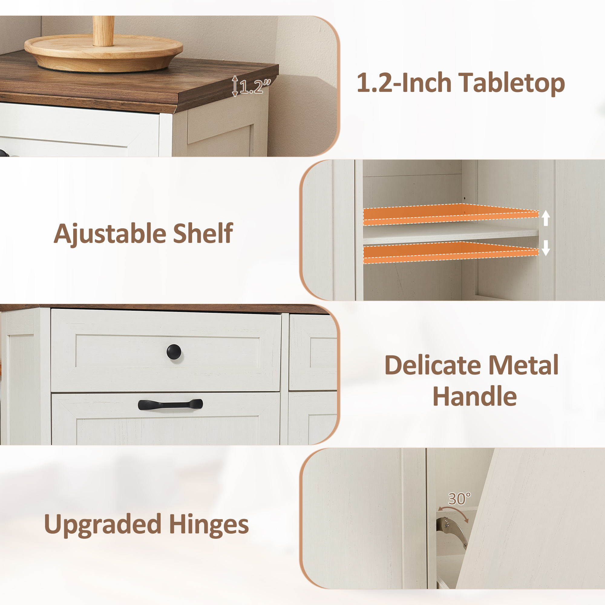 HARIPUL Single Tilt Out Trash Cabinet 13 Gallon Waste Bins Hidden Trash Bin w/ Shelf for Kitchen, White