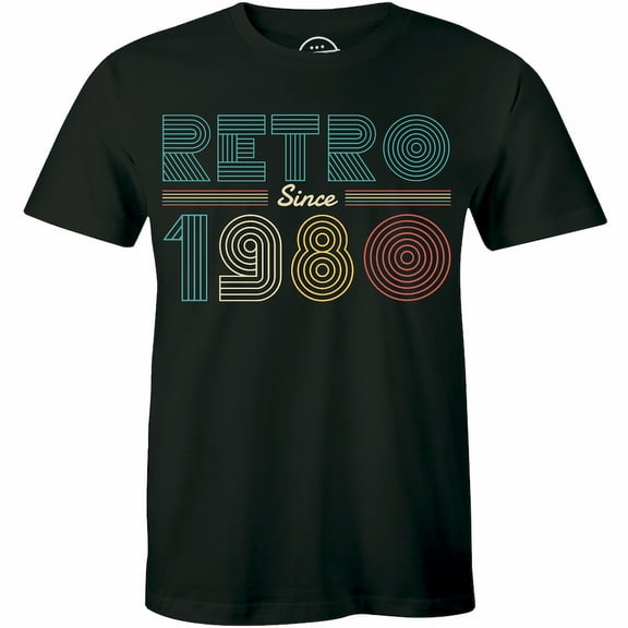 Retro Since 1980 Stylish Short Sleeve Old Skool Vintage Perfect Gift Men T-Shirt