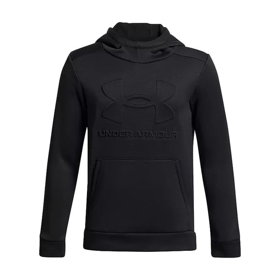 Under Armour BLACK Boys' Armour Fleece Embossed Hoodie, US YL/JG/J-G
