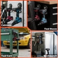 thumbnail image 3 of ULIBERMAGNET New Upgraded Large Magnetic Hooks,Strong Heavy Duty Magnet Hooks for Power Drill,Broom,Garden Tools, Pegboard, Garage, Workshop,Hardware, 2 Pack Magnet Storage Holder for Hanging(Black), 3 of 10