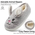 thumbnail image 3 of Ecetana Womens Fuzzy Slippers 3D Rabbit Closed Back Slippers Fluffy Non-Slip Indoor Warm House Slippers for Women, 3 of 7