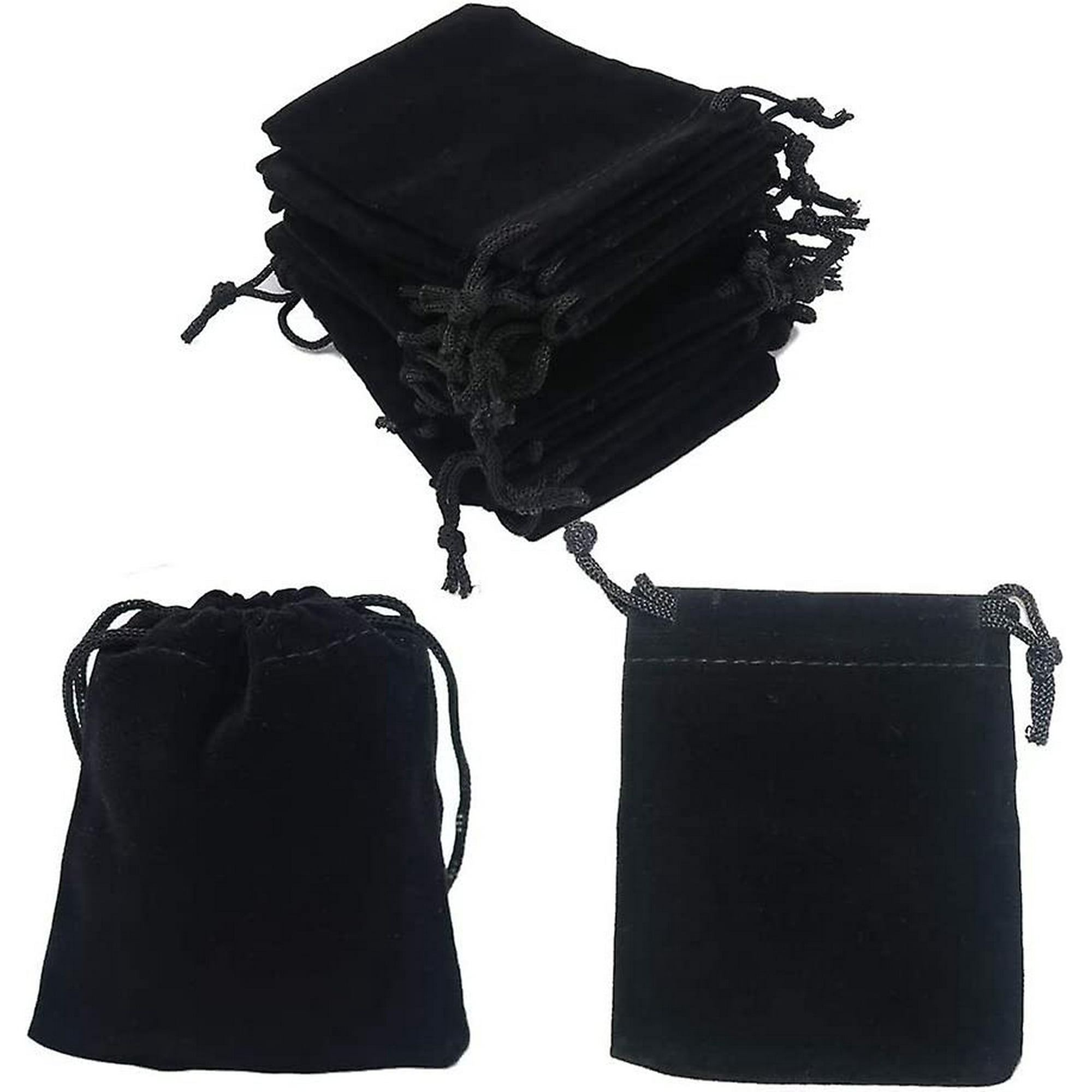Little Velvet Drawstring Pouches 20pcs Black Velvet Cloth Bags For Jewelry Small Gift Walmart