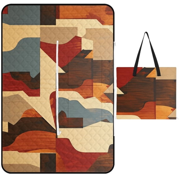 Colorful Floral Bohemia Outdoor Picnic Blanket, Foldable Waterproof Beach Mat, Portable Beach Blanket for Beach Camping, Hiking, Family Concerts