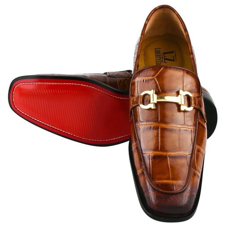LIBERTYZENO Mens Genuine Leather Classic Slip On Loafers  display picture 1